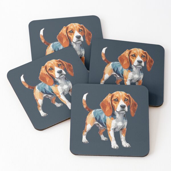 Item preview, Geometric Beagle Art – Modern Pet Art designed and sold by Tklezardesigns.