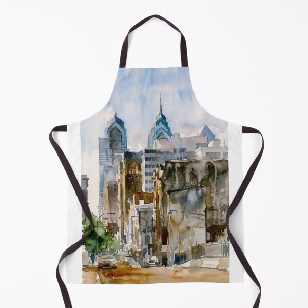 Item preview, Philly Skyline Watercolor Street designed and sold by caracatita75.