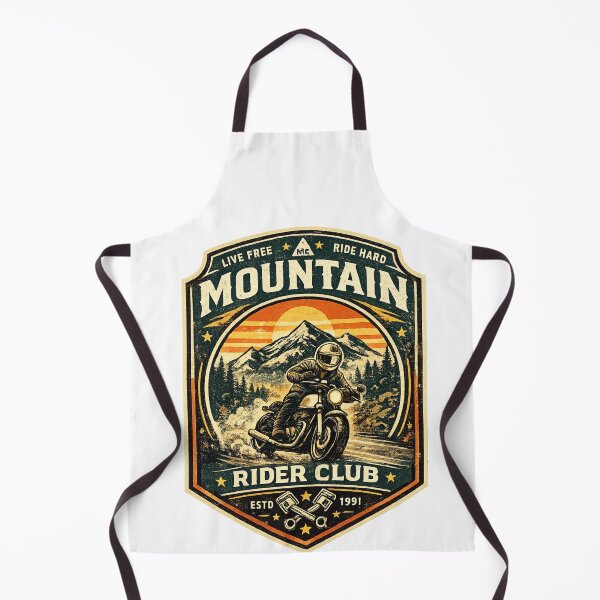 Item preview, Mountain Rider Club Vintage Motorcycle Adventure T-Shirt Design designed and sold by RelateAndTee.