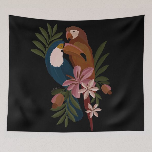 Item preview, Tropical Harmony Birds designed and sold by prikanashiro.