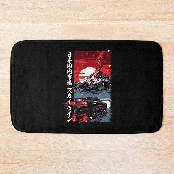 Item preview, Retro Japanese Street Racing Drift Car Neon Mountain Poster designed and sold by titanlevi.