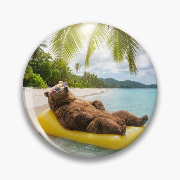 Item preview, Grizzly Bear on Holiday in Paradise designed and sold by Tridentulus.