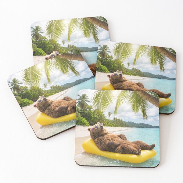 Item preview, Grizzly Bear on Holiday in Paradise designed and sold by Tridentulus.