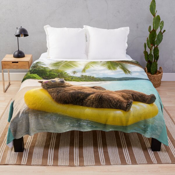 Item preview, Grizzly Bear on Holiday in Paradise designed and sold by Tridentulus.