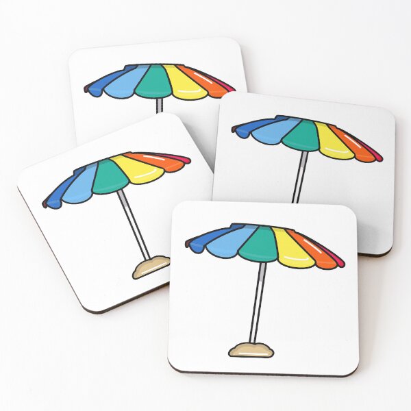 Item preview, Beach Umbrella Sticker | Postcards from Abroad Collection designed and sold by PinkPeelUK.