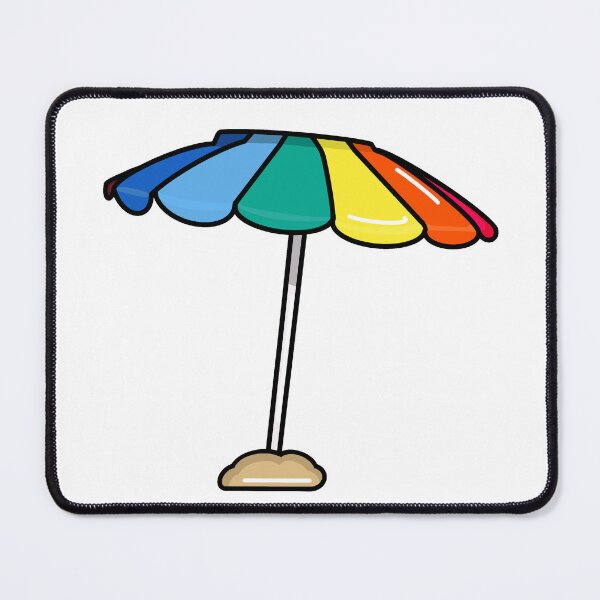 Item preview, Beach Umbrella Sticker | Postcards from Abroad Collection designed and sold by BellaDesignCo.