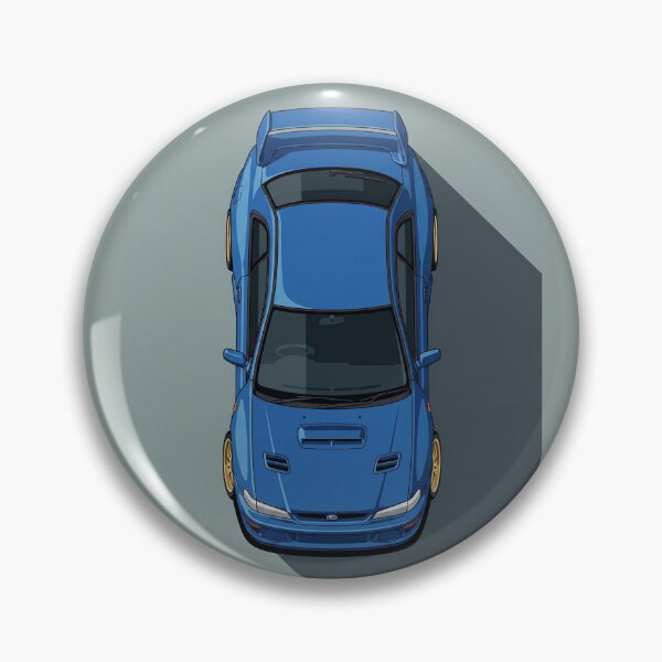 Item preview, Subaru Impreza 22B STi Sonic Blue WRC Top View Vector Art designed and sold by Motorline44.