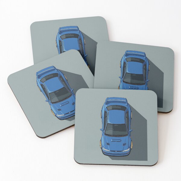 Item preview, Subaru Impreza 22B STi Sonic Blue WRC Top View Vector Art designed and sold by Motorline44.
