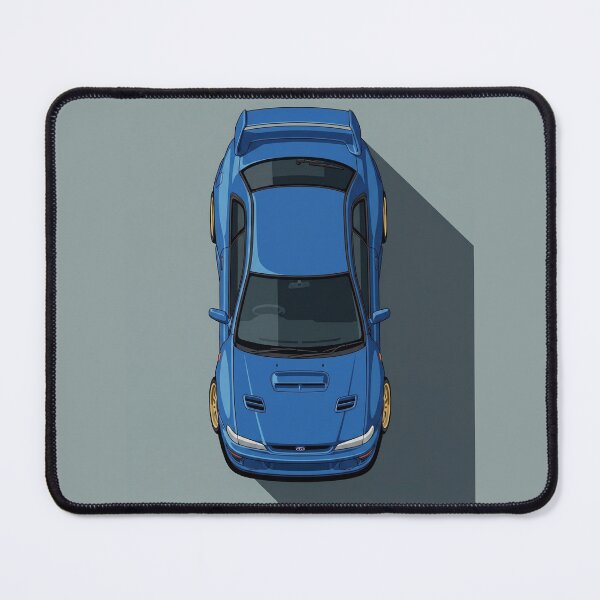 Item preview, Subaru Impreza 22B STi Sonic Blue WRC Top View Vector Art designed and sold by Motorline44.