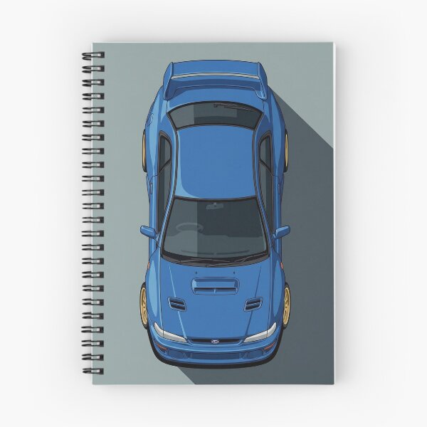Item preview, Subaru Impreza 22B STi Sonic Blue WRC Top View Vector Art designed and sold by Motorline44.