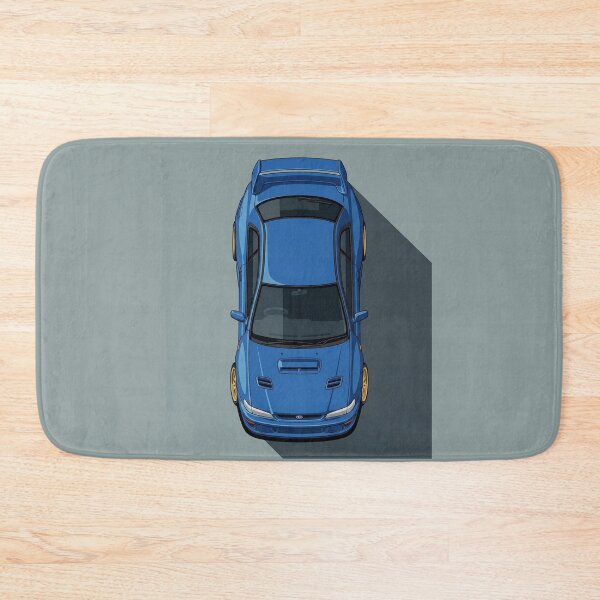 Item preview, Subaru Impreza 22B STi Sonic Blue WRC Top View Vector Art designed and sold by Motorline44.