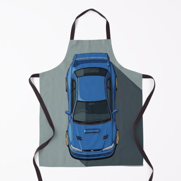 Item preview, Subaru Impreza 22B STi Sonic Blue WRC Top View Vector Art designed and sold by Motorline44.