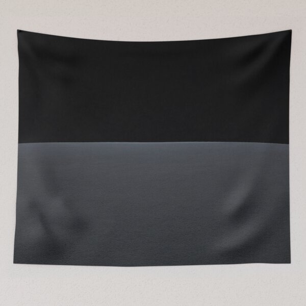 Item preview, Minimalist Black Horizon | Dark Abstract Landscape Digital Art designed and sold by Midnight Veil Designs.
