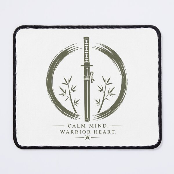 Item preview, Calm Mind Warrior Heart – Stoic Strength Minimal T-Shirt designed and sold by ZorviqueStudio.