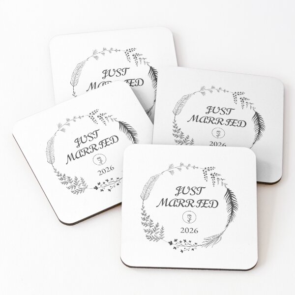 Item preview, JUST MARRIED WREATH CUSTOMISABLE WEDDING PRESENT GIFT designed and sold by PapillonTextiles.