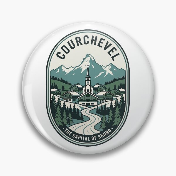 Item preview, Vintage Courchevel France Ski Resort Alpine Badge designed and sold by k3rstman1.
