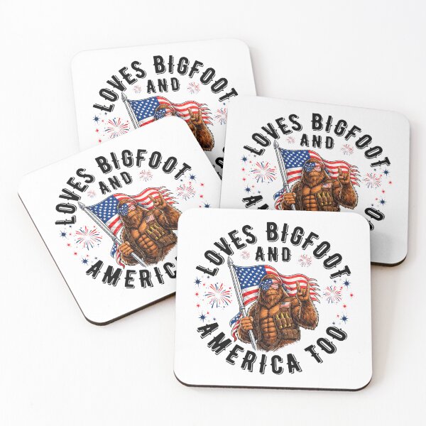 Item preview, Love Bigfoot And America Too Patriotic Sasquatch USA Flag Vintage designed and sold by Teetreasure2.