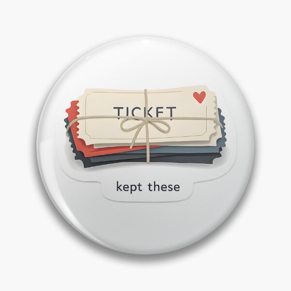 Item preview, Kept These Minimal Movie Ticket Design designed and sold by Naviora.