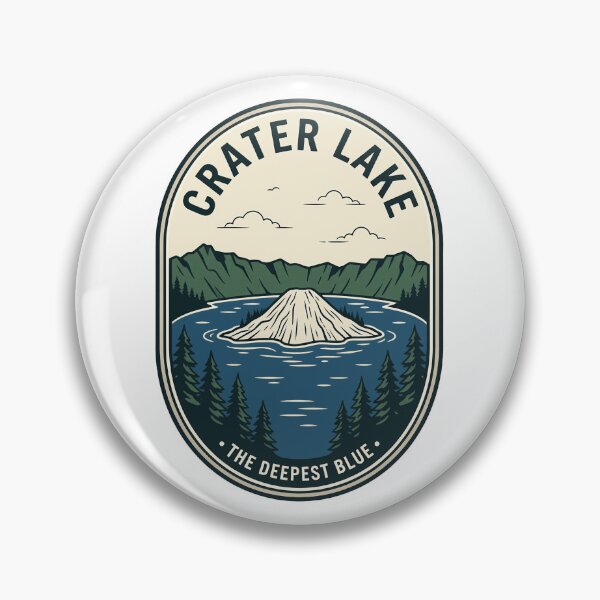 Item preview, Vintage Crater Lake Oregon National Park Badge designed and sold by k3rstman1.