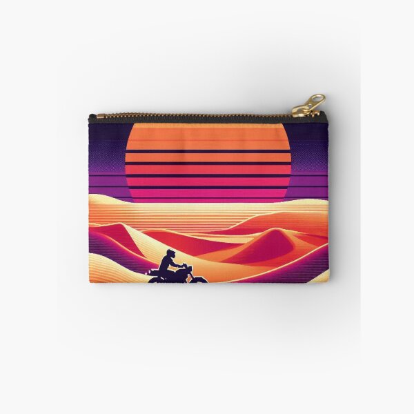 Item preview, Desert Synthwave Ride – Retro Motorcycle Art designed and sold by Dogandesighn.