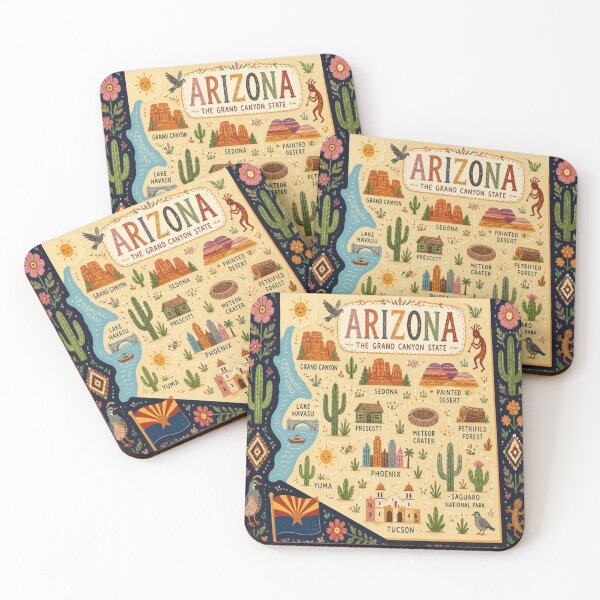 Item preview, Arizona: Whimsical Southwest Wanderlust Art designed and sold by Soul Garden Studio.