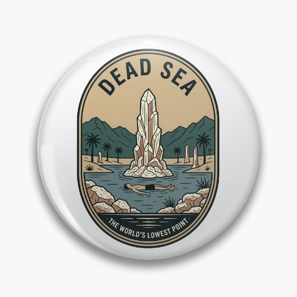 Item preview, Vintage Dead Sea Travel Badge Salt Formations designed and sold by k3rstman1.
