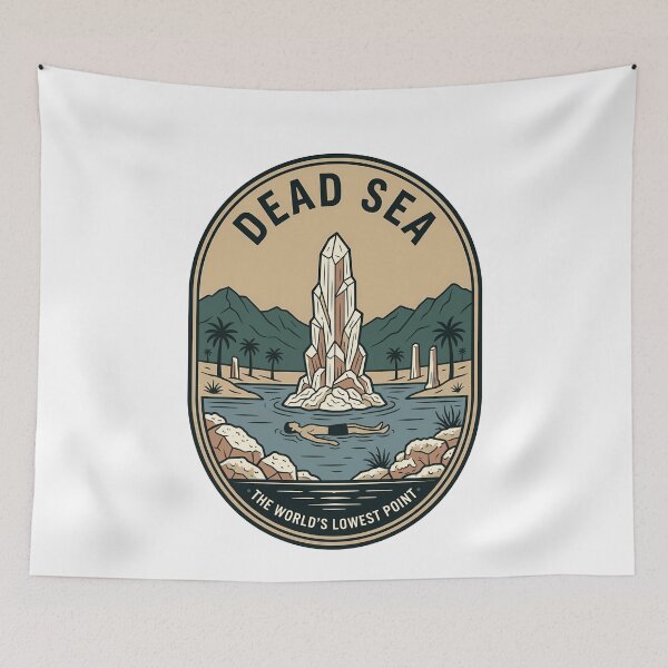 Item preview, Vintage Dead Sea Travel Badge Salt Formations designed and sold by k3rstman1.