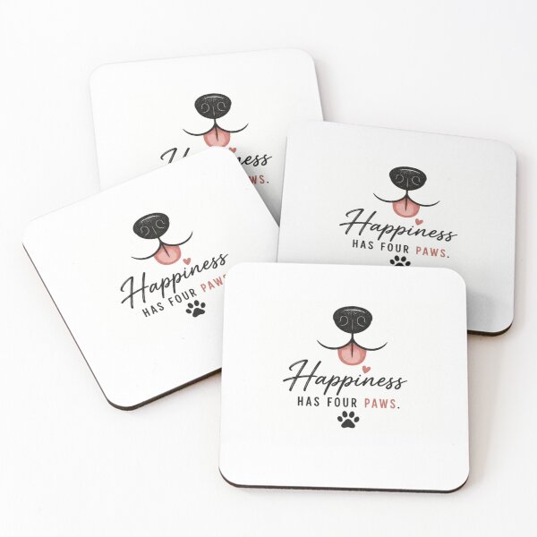 Item preview, Happiness Has Four Paws Shirt | Minimal Cute Dog Lover Design designed and sold by PoojaArtLab.