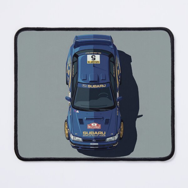 Item preview, Subaru Legacy RS Group A Rally Blue Top View Vector Art designed and sold by Motorline44.