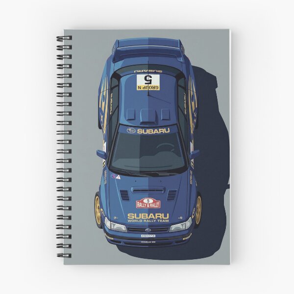 Item preview, Subaru Legacy RS Group A Rally Blue Top View Vector Art designed and sold by Motorline44.
