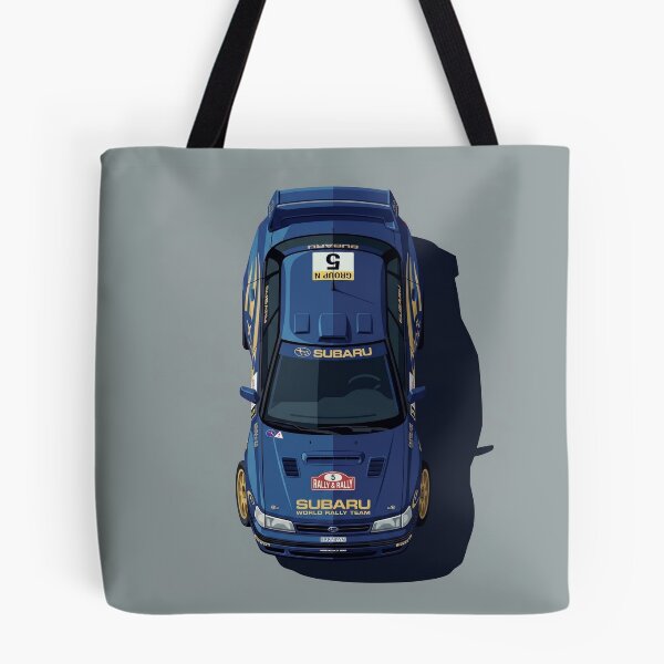 Item preview, Subaru Legacy RS Group A Rally Blue Top View Vector Art designed and sold by Motorline44.
