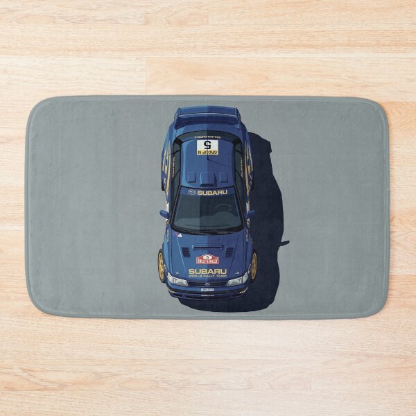 Item preview, Subaru Legacy RS Group A Rally Blue Top View Vector Art designed and sold by Motorline44.