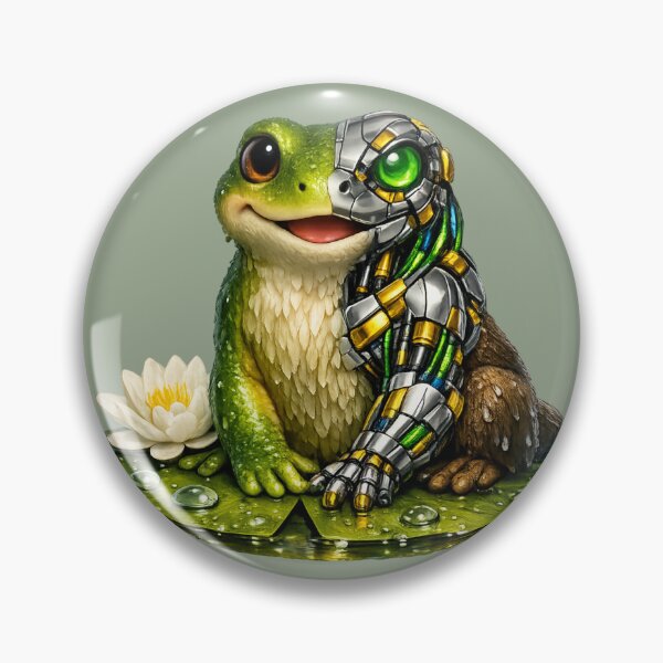 Item preview, Biomechanical Frog – Futuristic Nature Fusion designed and sold by Naturalite19.