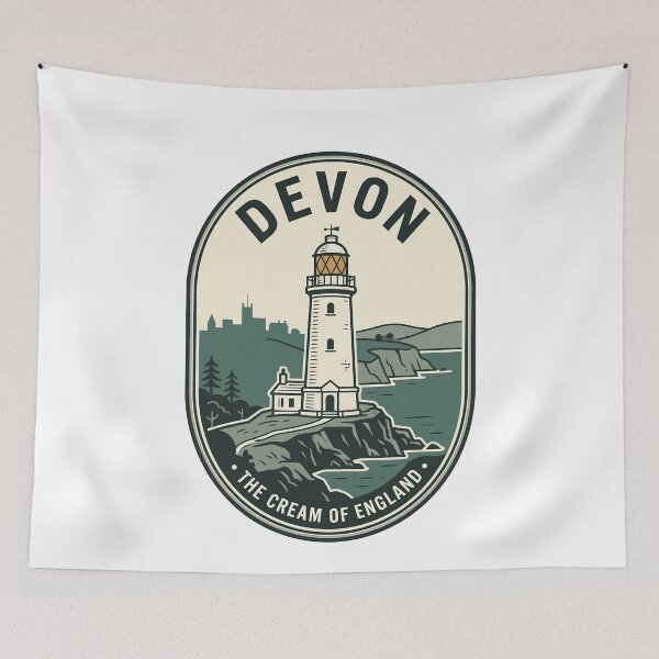Item preview, Vintage Devon Lighthouse Coastal Travel Badge designed and sold by k3rstman1.
