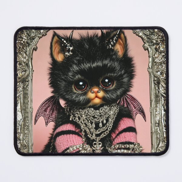Item preview, Black cat with bat wings — Emo Scene Gothic Style designed and sold by sole-vika.