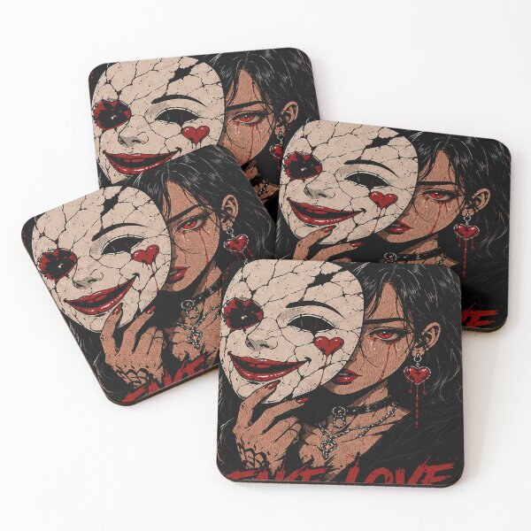 Item preview, Fake Love Anime Girl – Dark Aesthetic Broken Heart Gothic Streetwea designed and sold by saamessart.