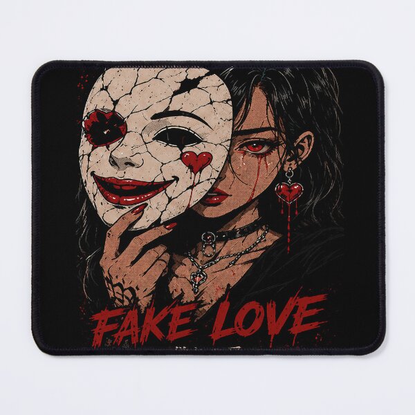 Item preview, Fake Love Anime Girl – Dark Aesthetic Broken Heart Gothic Streetwea designed and sold by saamessart.