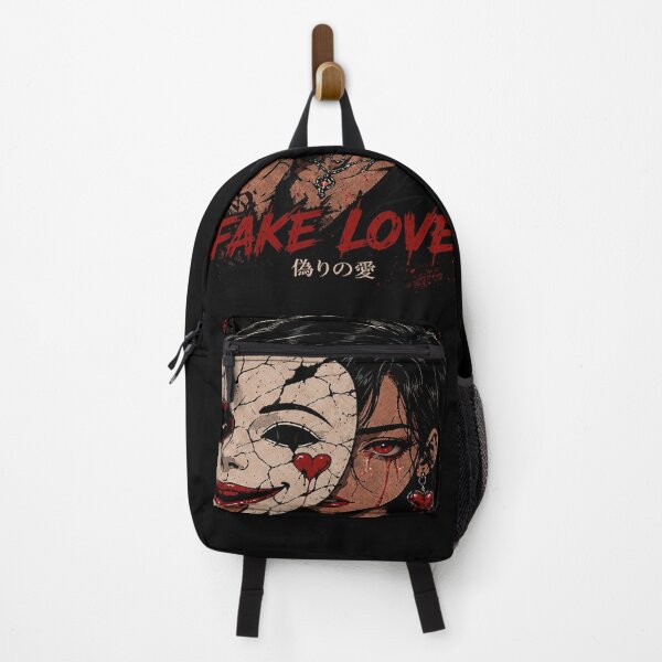 Item preview, Fake Love Anime Girl – Dark Aesthetic Broken Heart Gothic Streetwea designed and sold by saamessart.