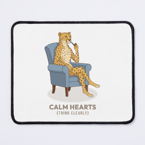 Item preview, Cozy Cheetah Smoking Pipe Vintage Art designed and sold by COZY VINTAGE animal.