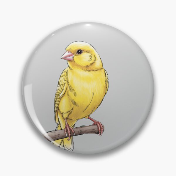 Item preview, yellow canary perched on a brown tree  designed and sold by 123ks.