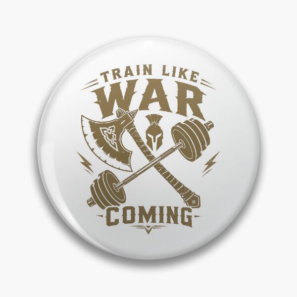 Item preview, Train Like War Is Coming – Hardcore Gym Warrior T-Shirt designed and sold by ZorviqueStudio.