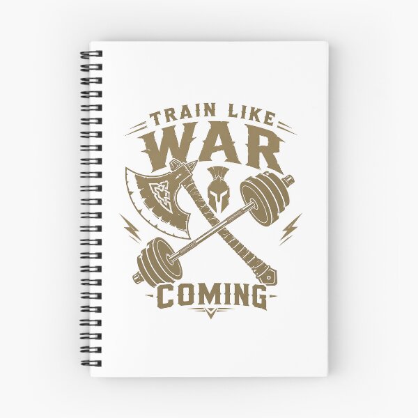 Item preview, Train Like War Is Coming – Hardcore Gym Warrior T-Shirt designed and sold by ZorviqueStudio.