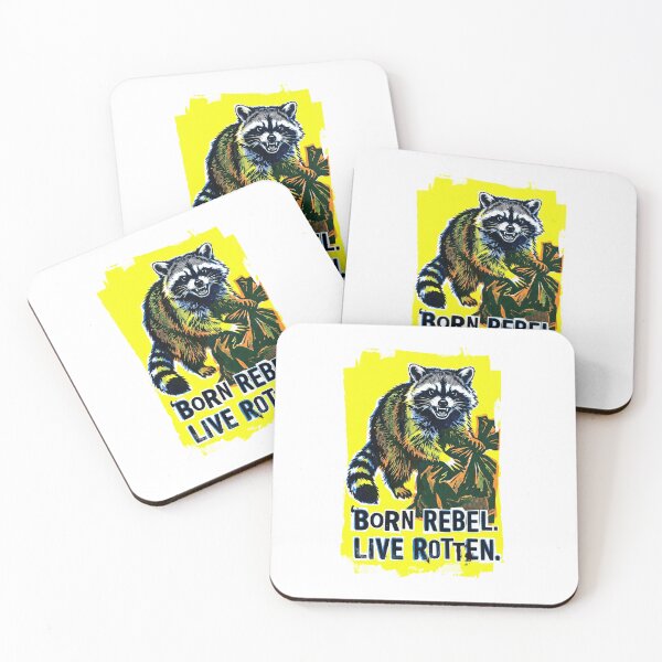 Item preview, Rotten Trash Panda No.2: Rebel Fire- Born Rebel Live Rotten designed and sold by NO BEAVER NO PUNK.