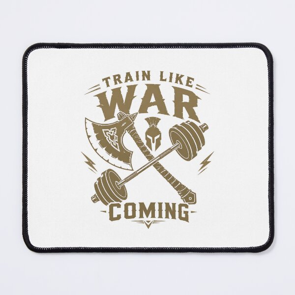 Item preview, Train Like War Is Coming – Hardcore Gym Warrior T-Shirt designed and sold by ZorviqueStudio.