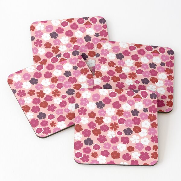 Item preview, Pink, Red, Purple and White Sweet Williams (with a couple hidden penguins) designed and sold by Alicia Illustration.