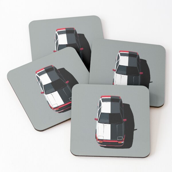 Item preview, Toyota AE86 Trueno Split White and Black Top View Vector Art designed and sold by Motorline44.