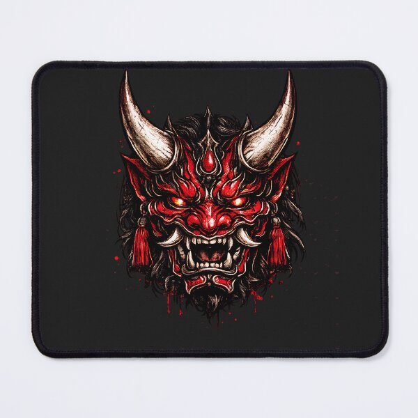 Item preview, Oni Mask Japanese Demon Tattoo Design – Dark Streetwear Graphic designed and sold by saamessart.