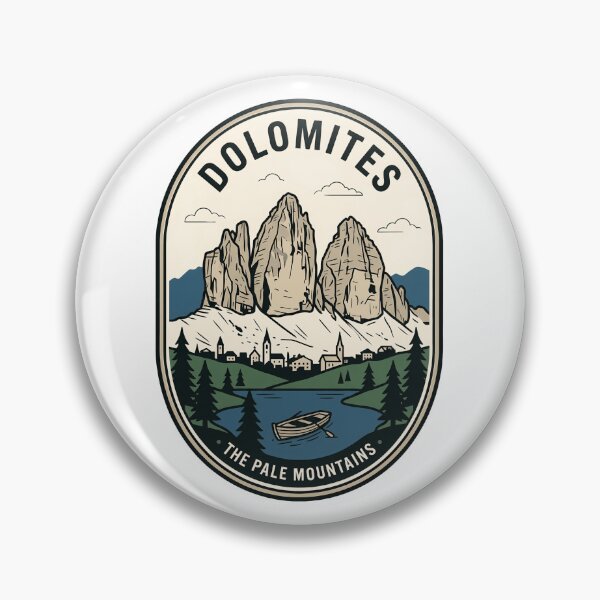 Item preview, Vintage Dolomites Italy The Pale Mountains Badge designed and sold by k3rstman1.