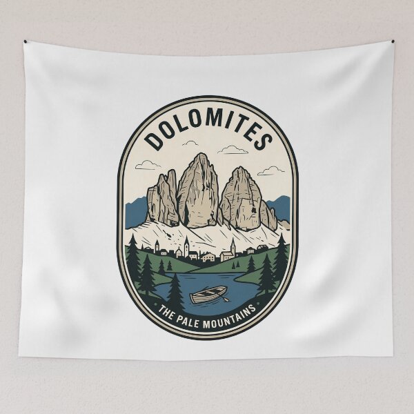 Item preview, Vintage Dolomites Italy The Pale Mountains Badge designed and sold by k3rstman1.