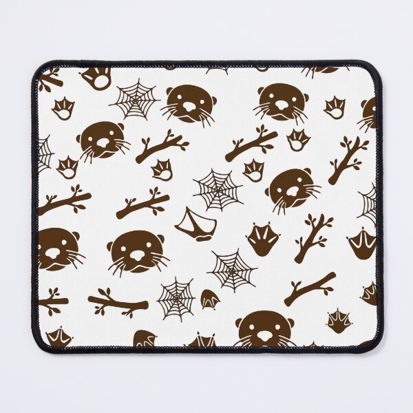 Item preview, Cute Otter Spider Web Branch Paw Print Pattern designed and sold by WormJ.